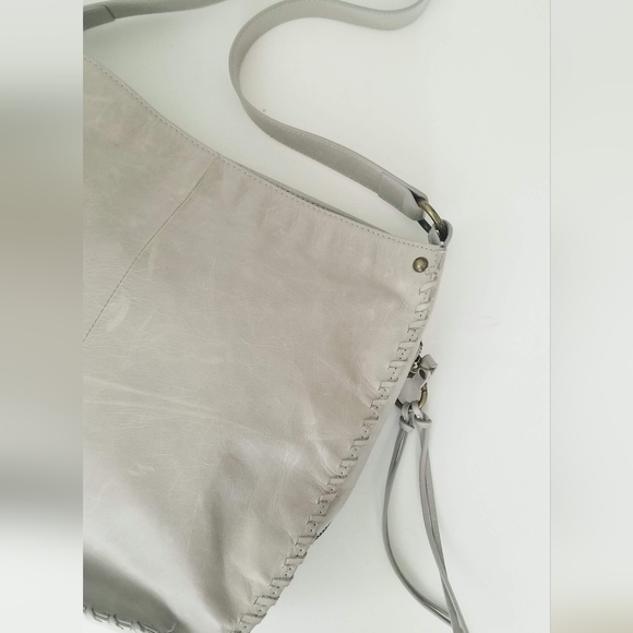 Gray Hobo Leather Shoulder Bag - Picture 3 of 14